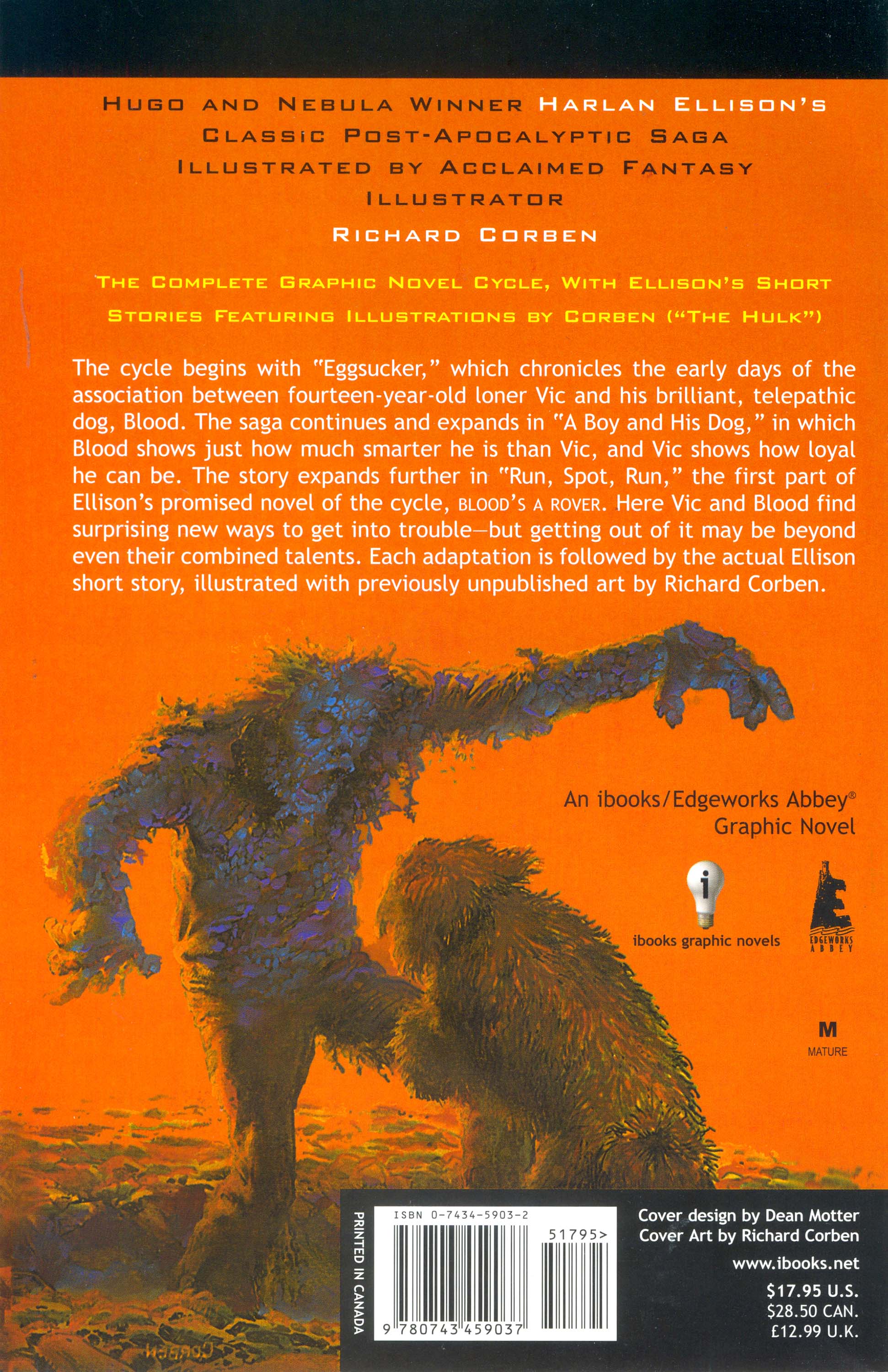 Vic And Blood (iBooks, 2003), back cover, art by Richard Corben