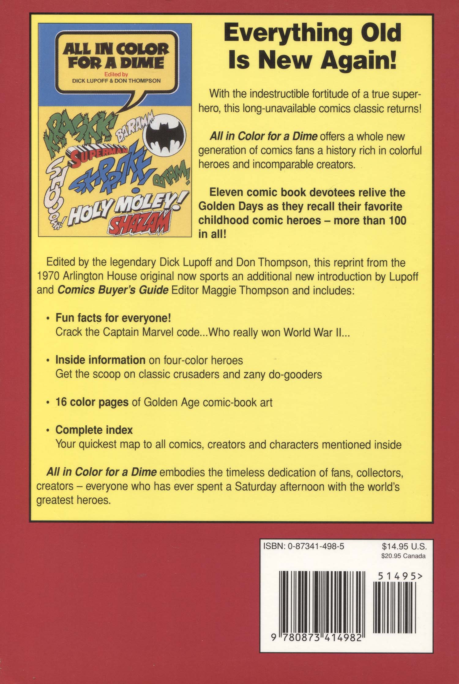 All In Color For A Dime (Krause, 1997), back cover