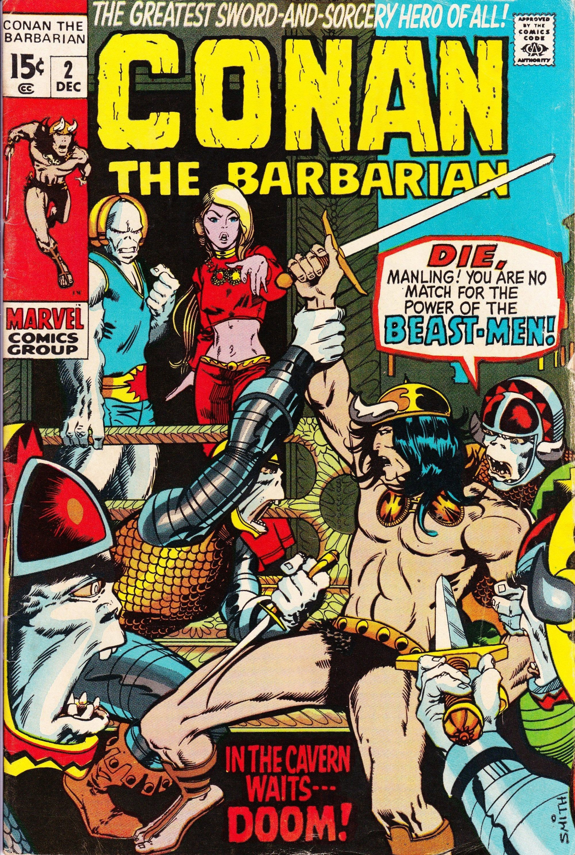Conan The Barbarian #2, cover, art by Barry Windsor-Smith