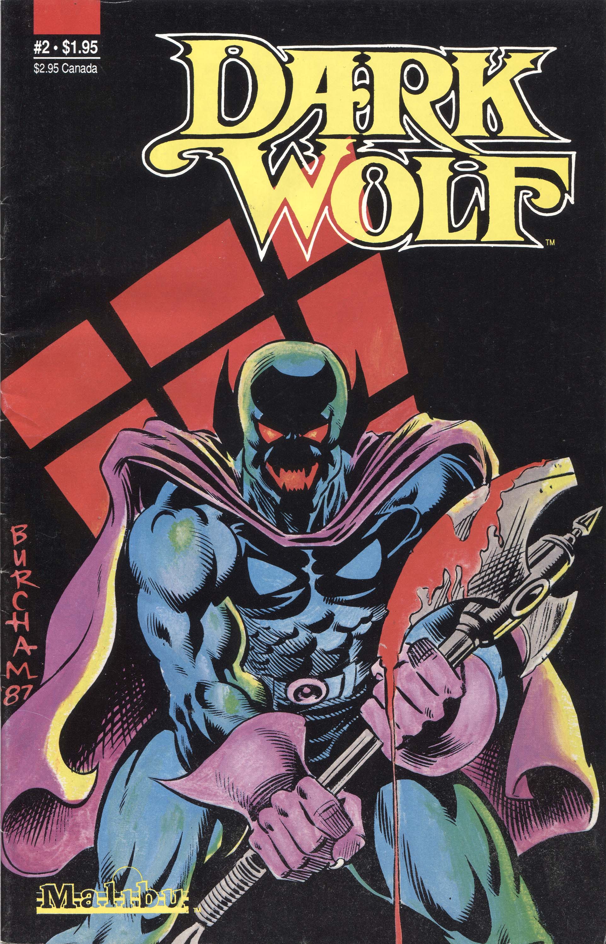 Dark Wolf #2, cover, art by Butch Burcham