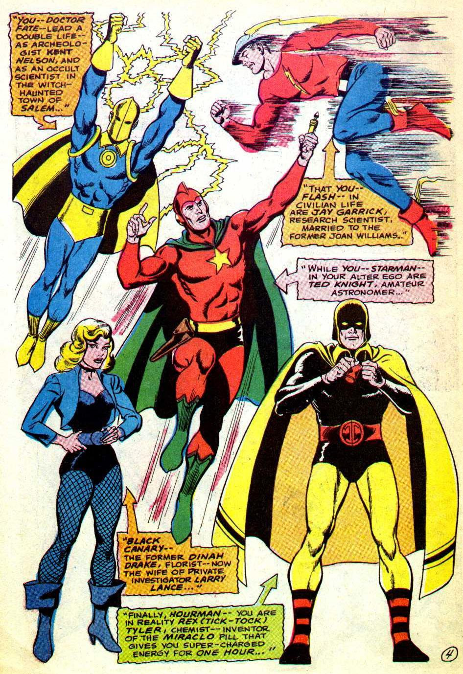 Doctor Fate and the JSA, appearing in Justice League of America #64