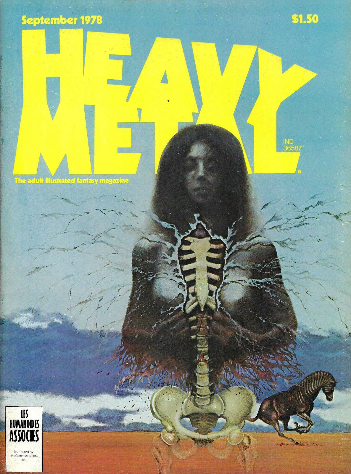 Heavy Metal, vol. 2 no5, cover, art by Jim Burns