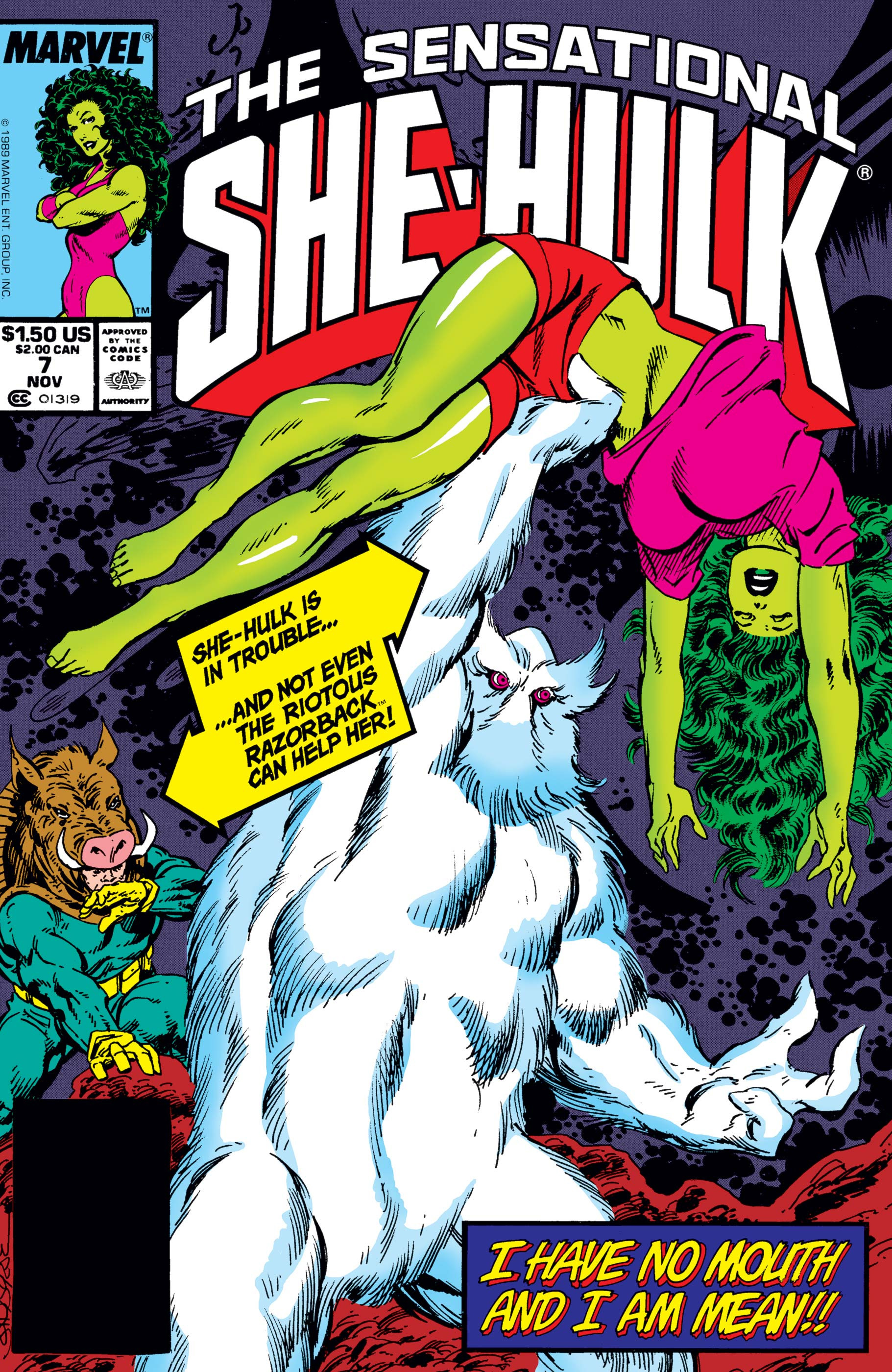 The Sensational She-Hulk #7, cover, art by John Byrne