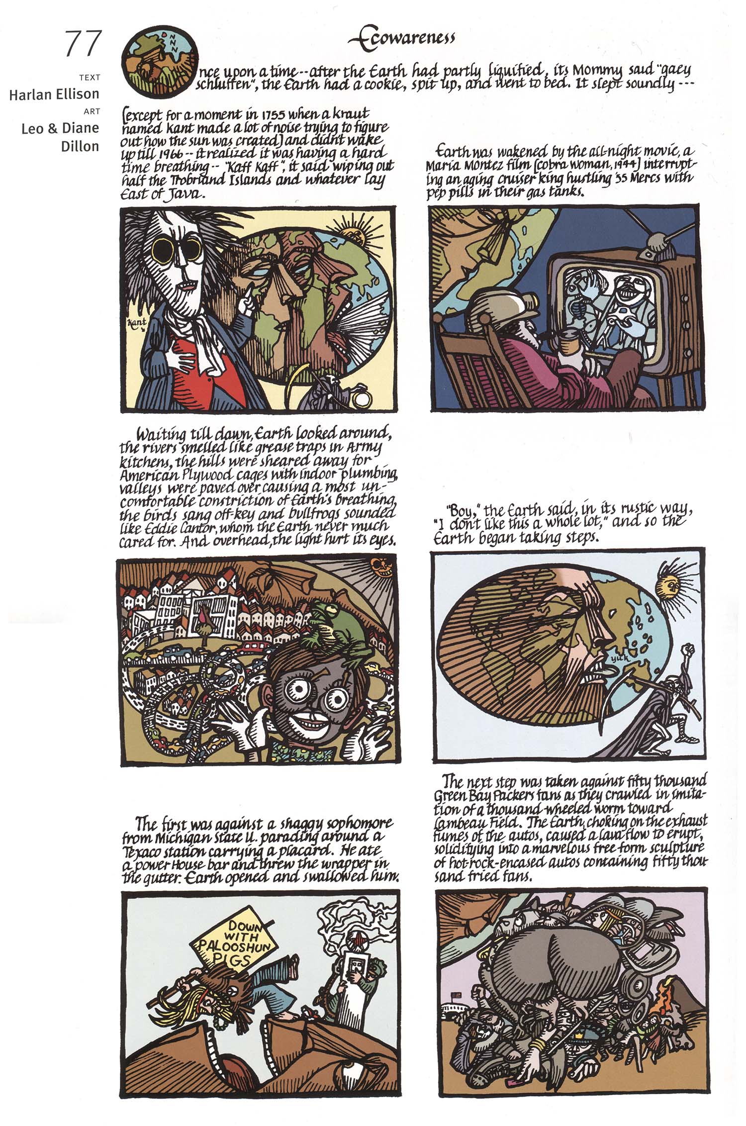 The Someday Funnies, Ecowareness, p1, art by Leo & Diane Dillon