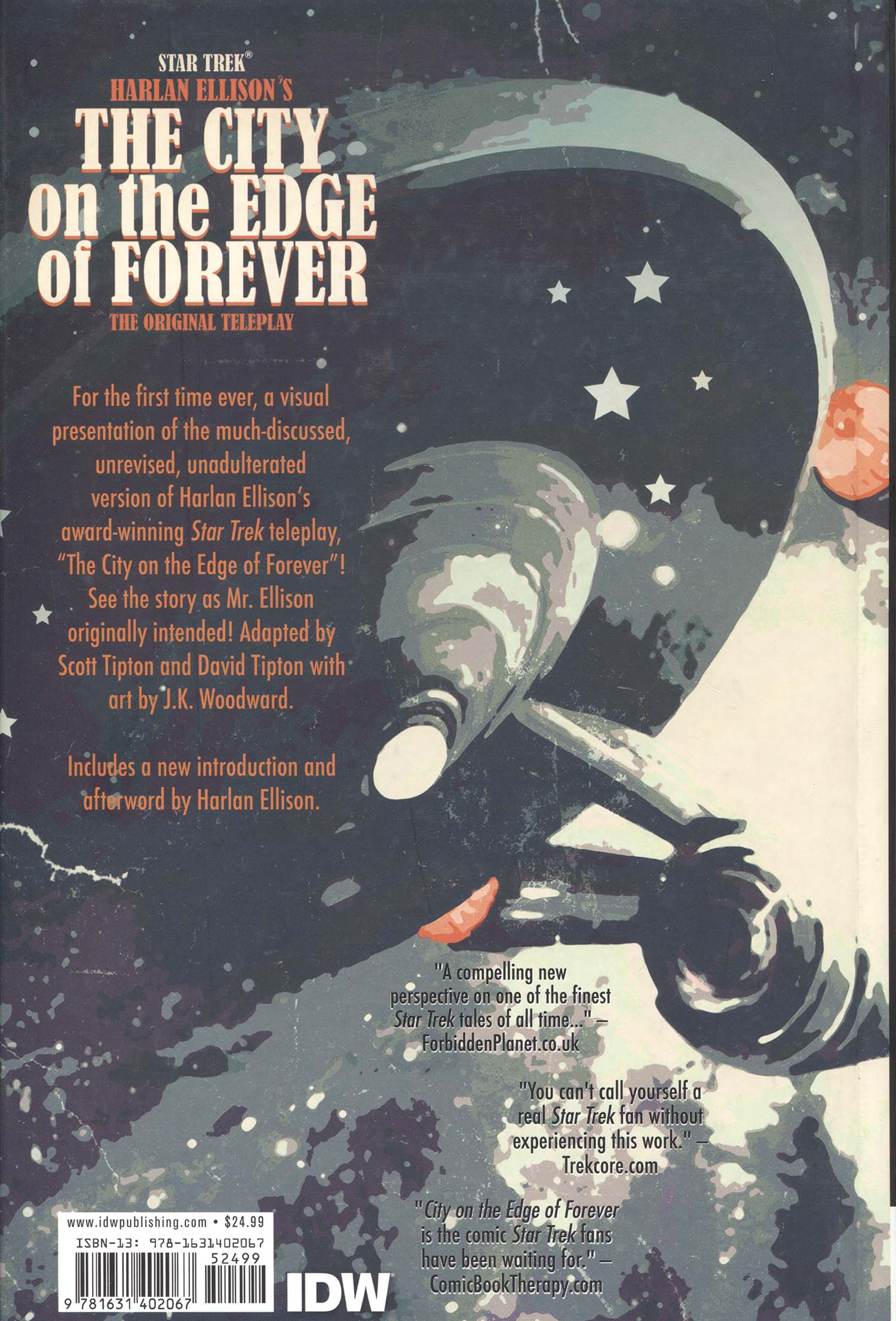 The City On The Edge Of Forever HC, back cover, art by Juan Ortiz