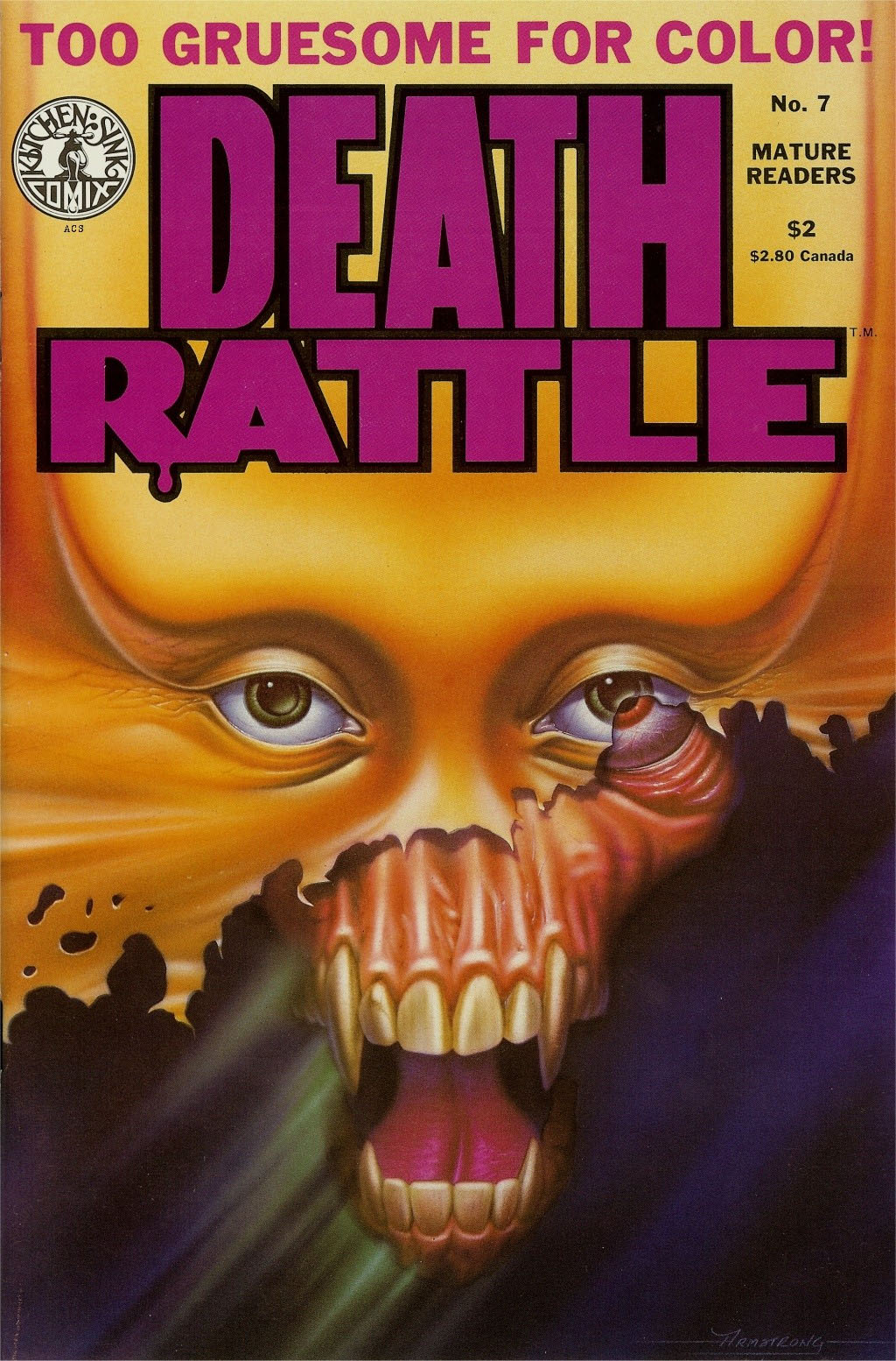 Death Rattle #7, cover, art by Dean Armstrong