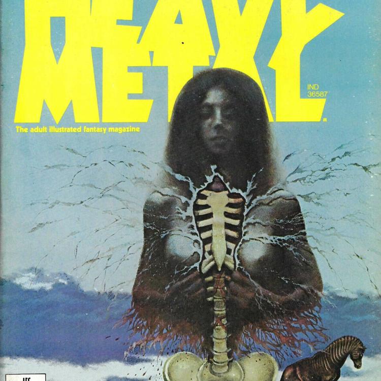 Heavy Metal, vol. 2 no5, cover, art by Jim Burns