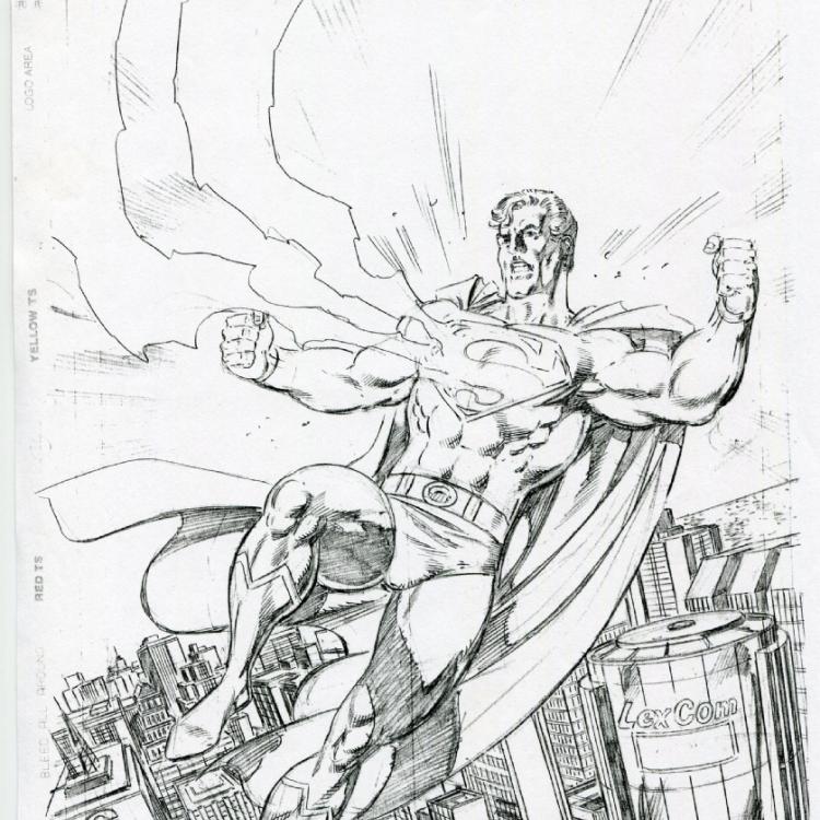Superman: The Man of Tomorrow #12, cover, original art by Paul Ryan