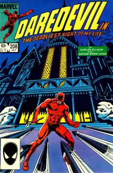 Daredevil #208, cover, art by David Mazzuchelli