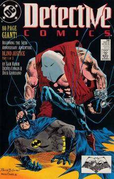 Detective Comics #598, cover, art by Denys Cowan and Malcolm Jones III